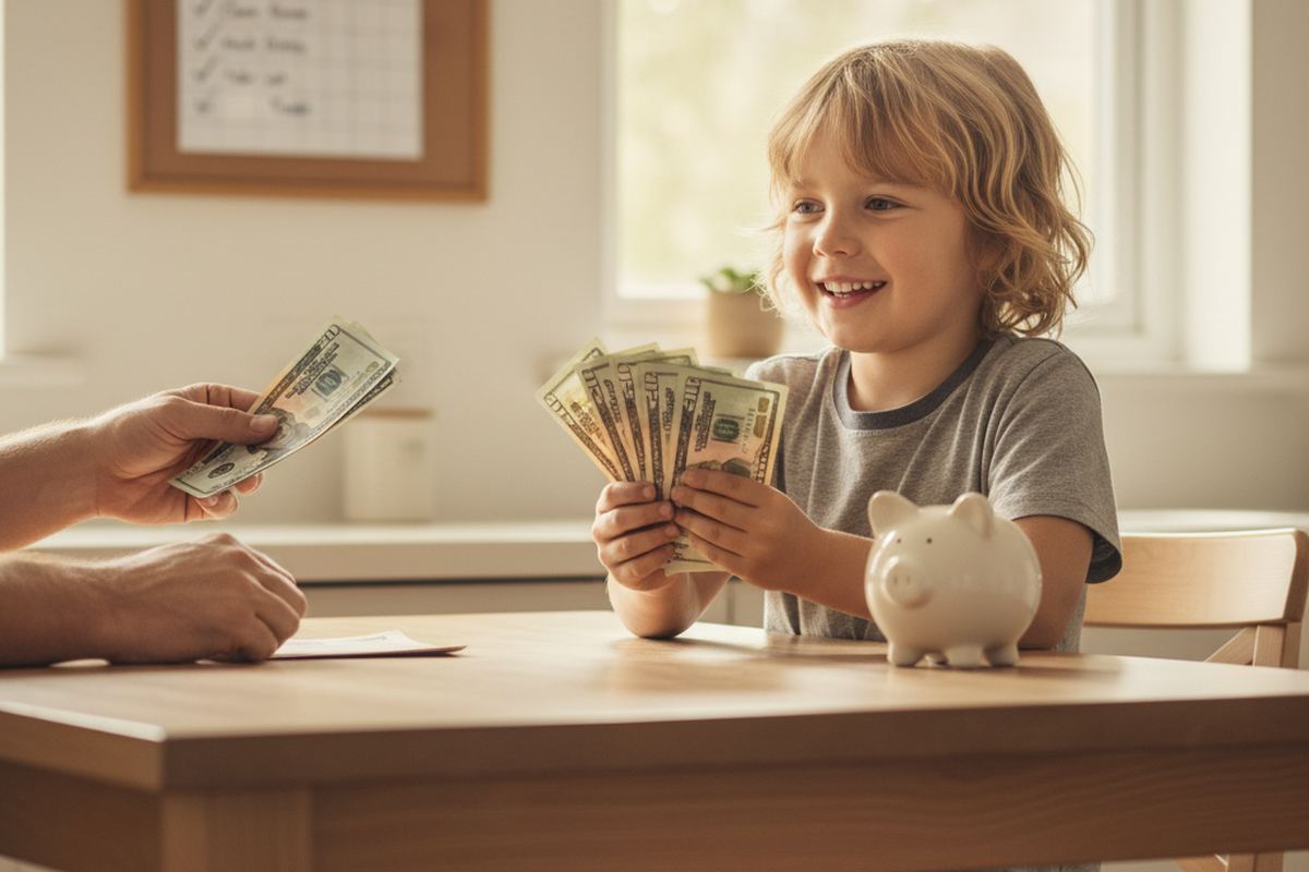 Kid earning commission money