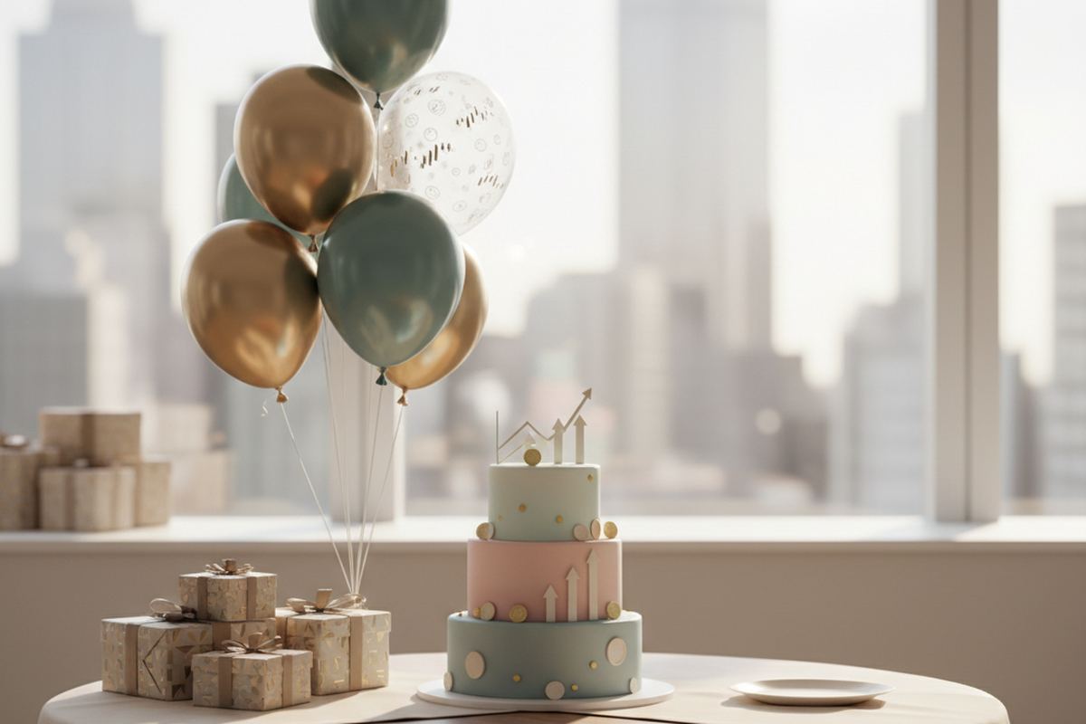 Kids birthday party with balloons