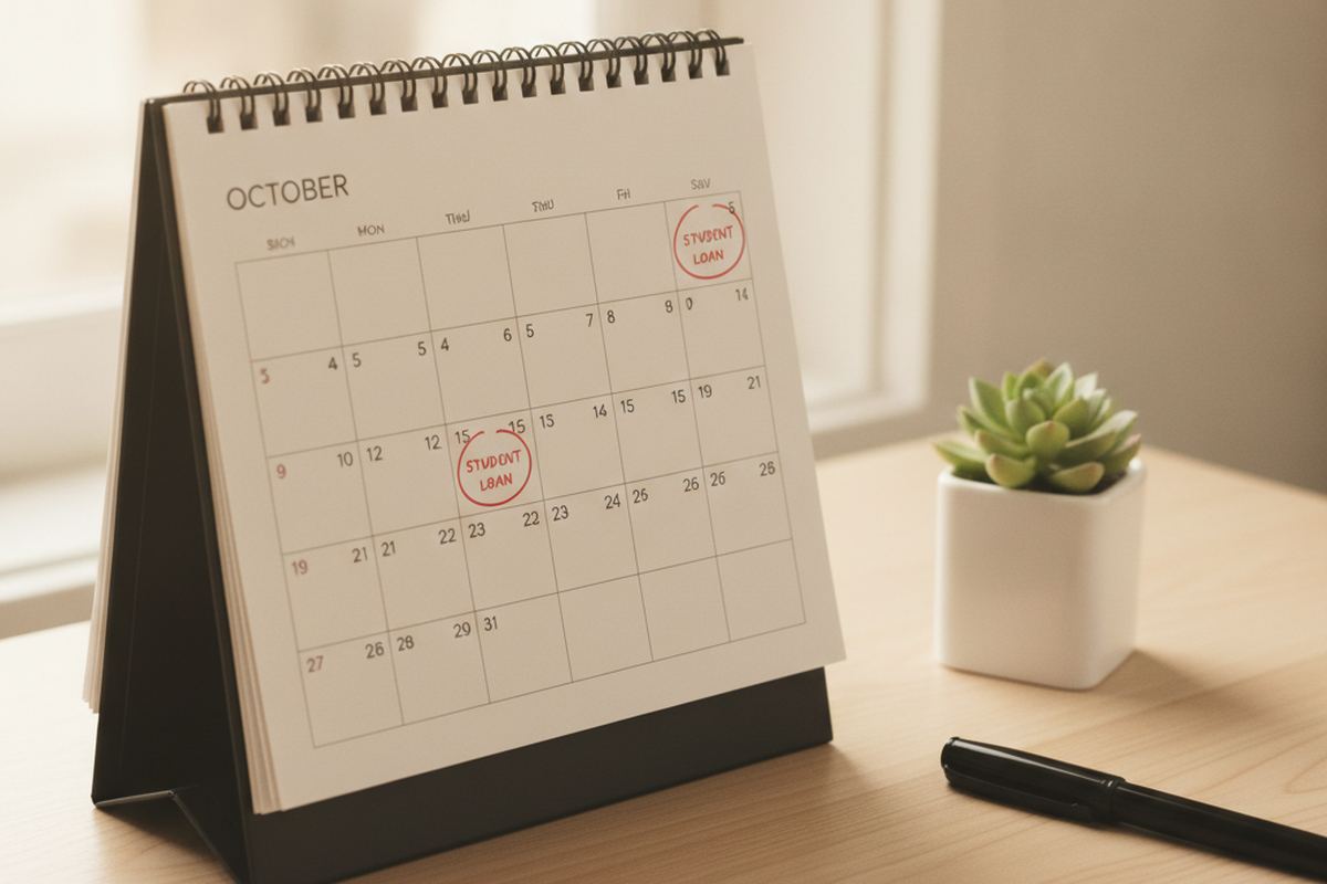 Calendar with payment dates circled