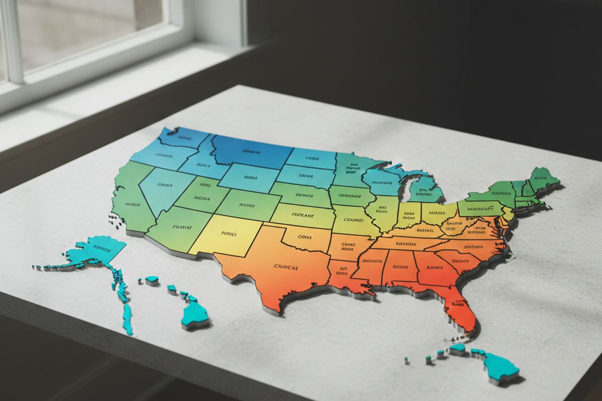 US climate zone map