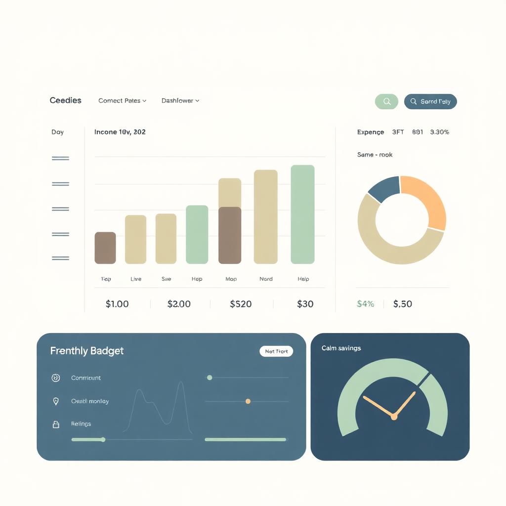 Budget planner dashboard with category breakdown