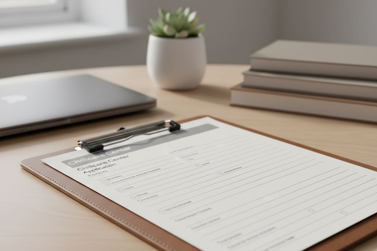 Waitlist paperwork on a clipboard