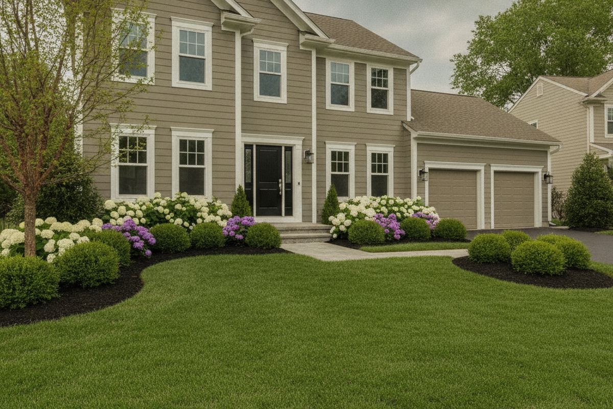 Home with fresh curb appeal