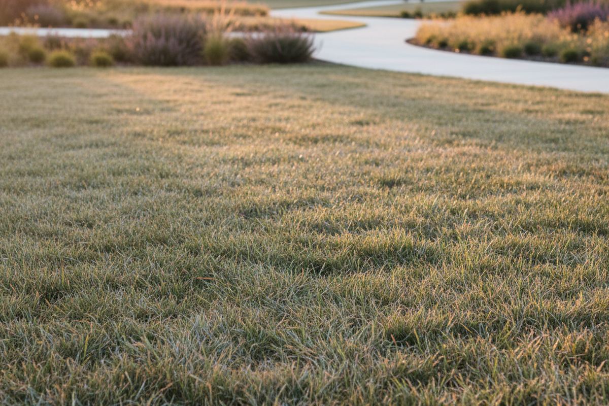 Drought tolerant grass lawn