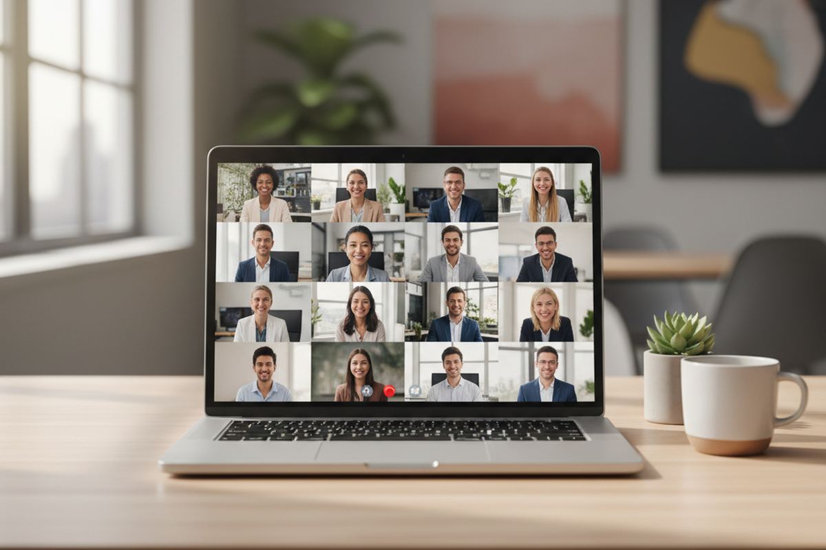 Video call with distributed team