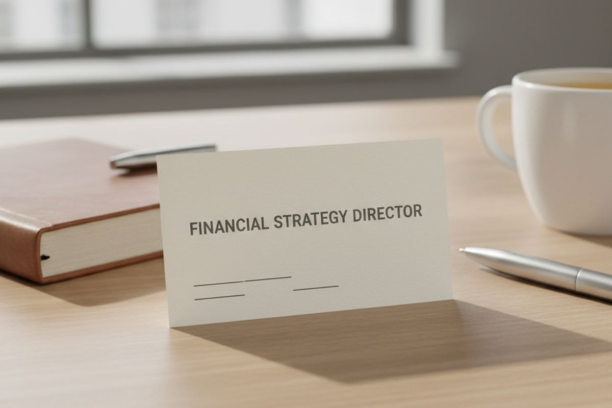 Business card with new title