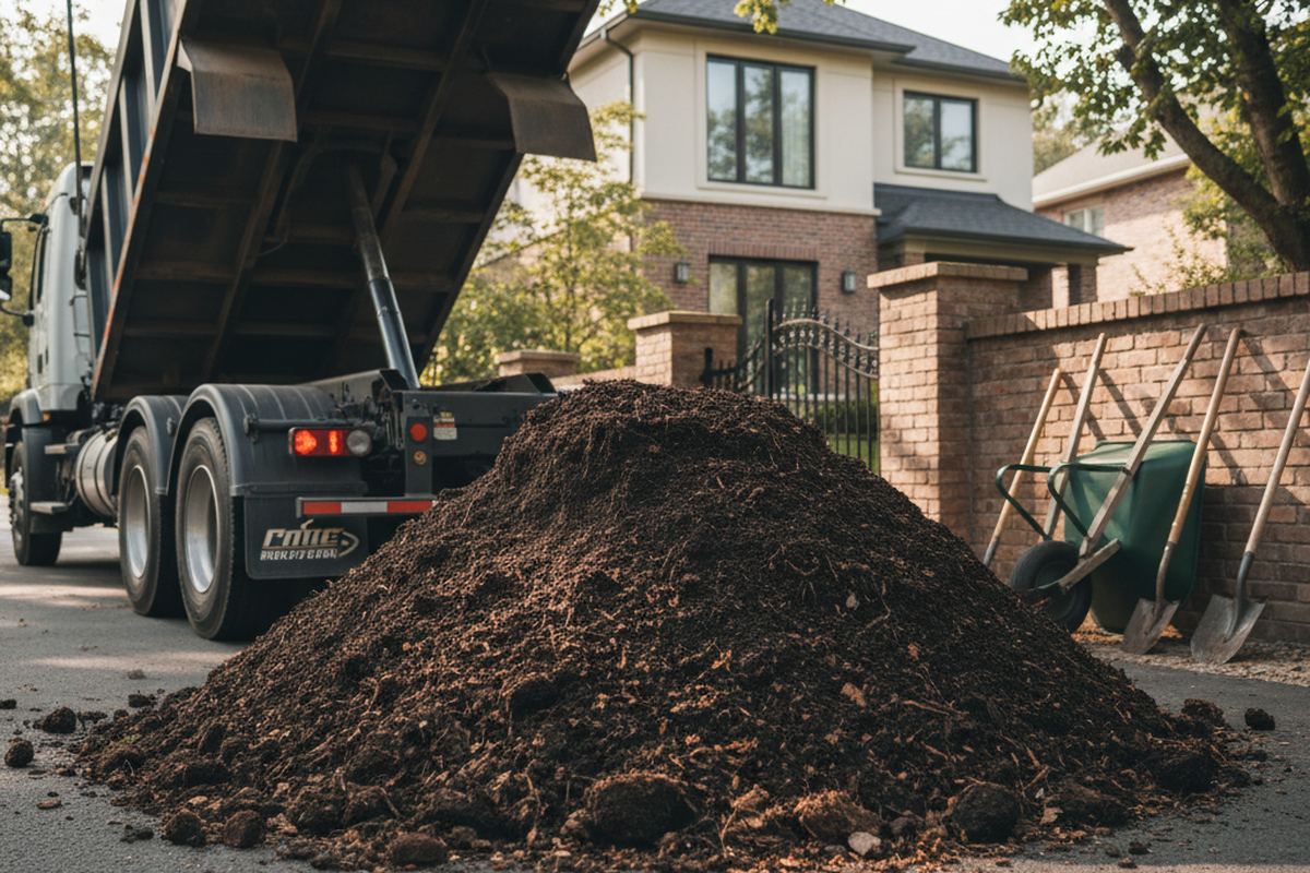 Bulk soil being delivered