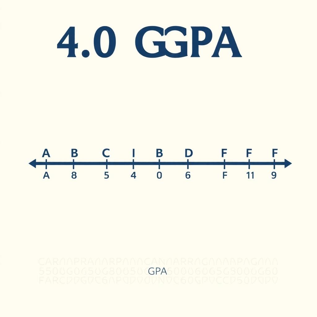 4.0 GPA scale chart with letter grades