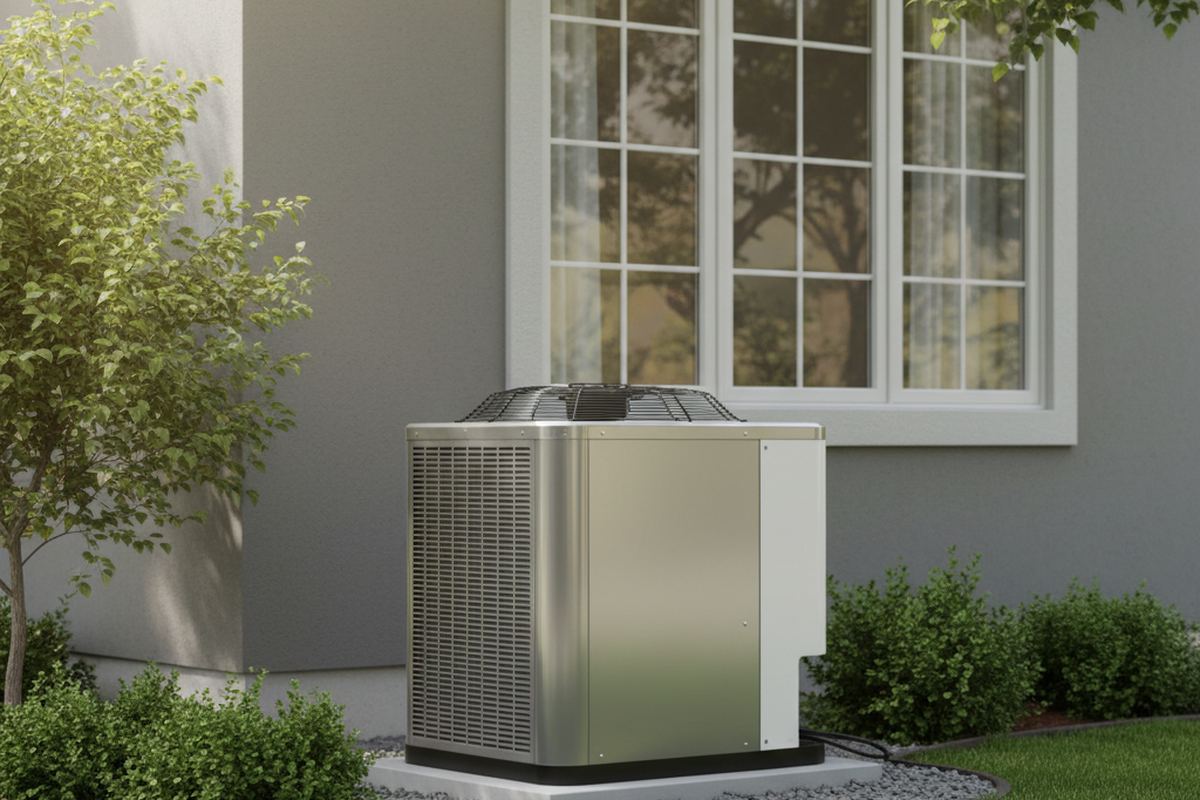 High efficiency HVAC unit installed