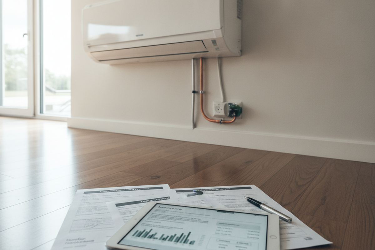 New AC install with price tag