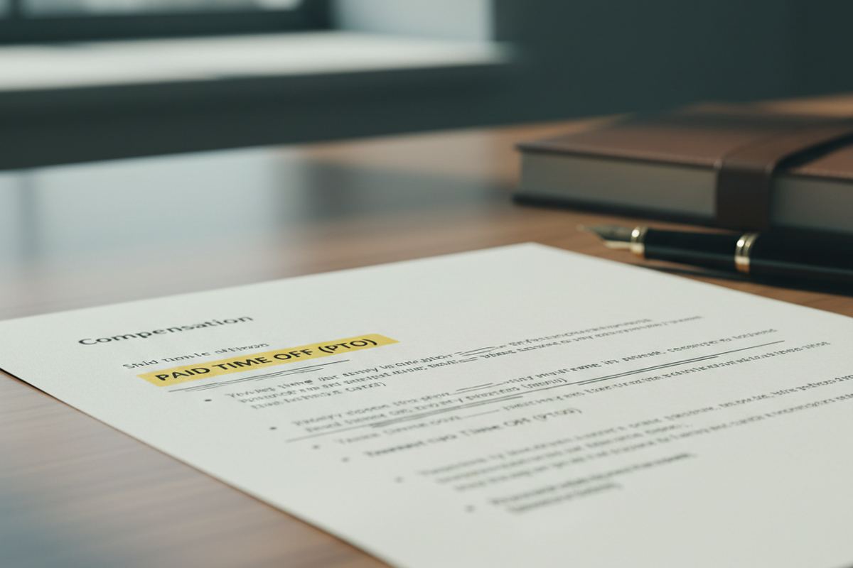 New job offer with PTO details