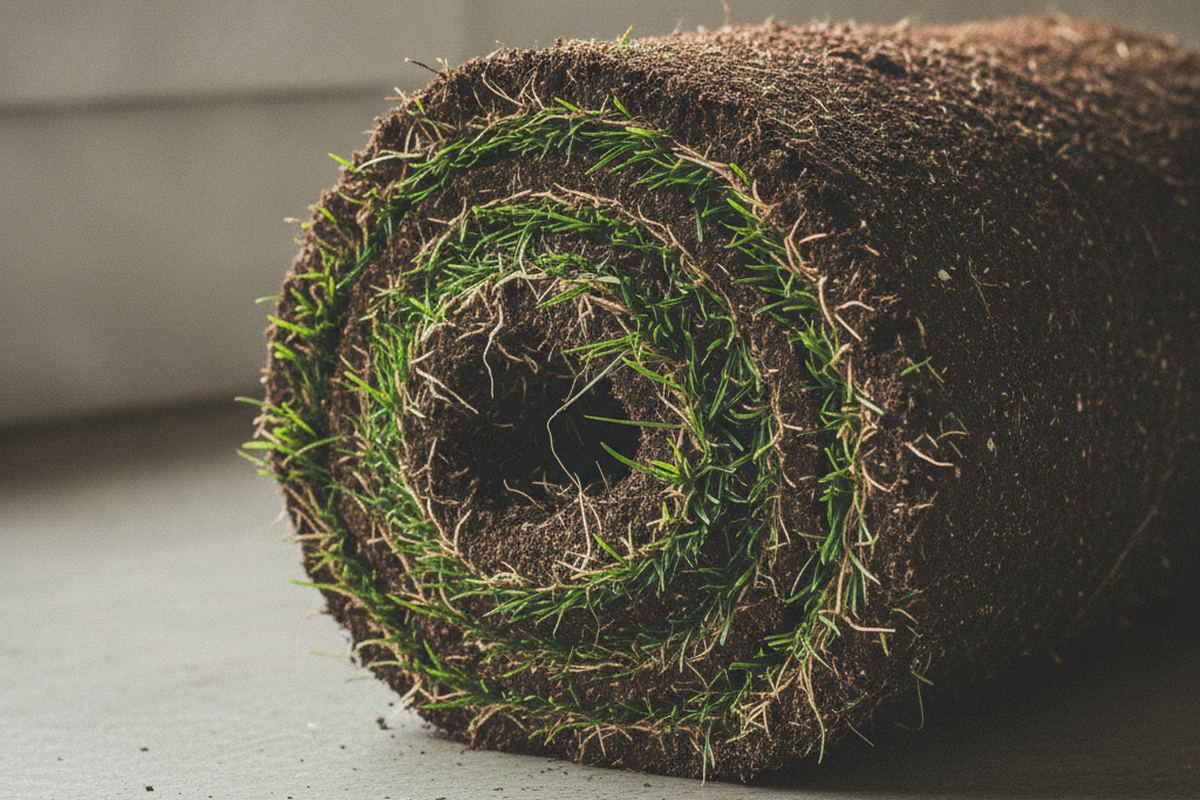 Kentucky bluegrass sod roll