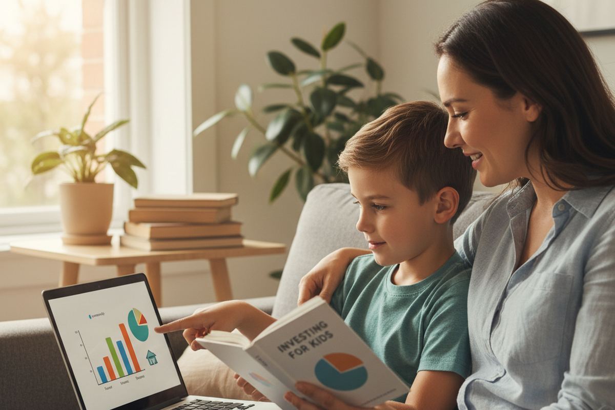 Kid learning about investing