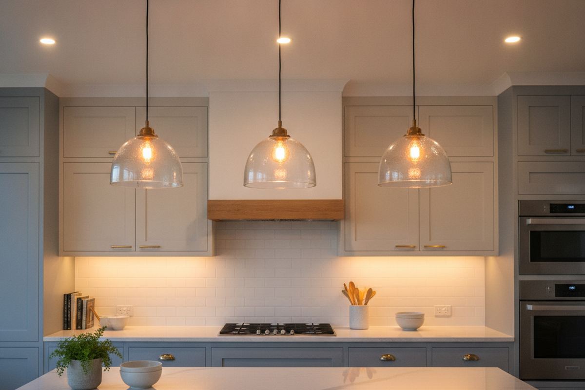 Layered kitchen lighting