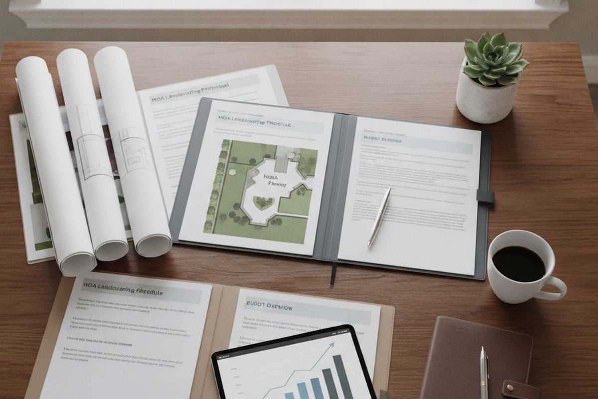 HOA landscaping paperwork