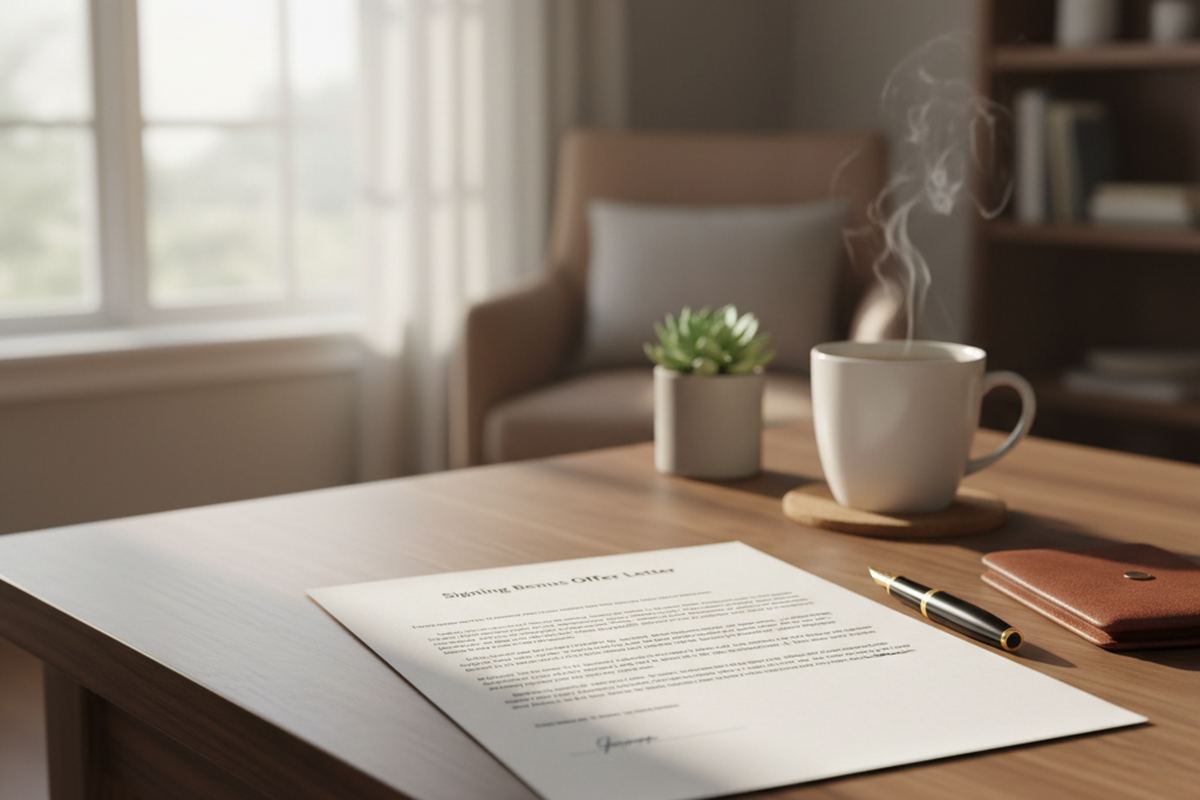 Signing bonus offer letter
