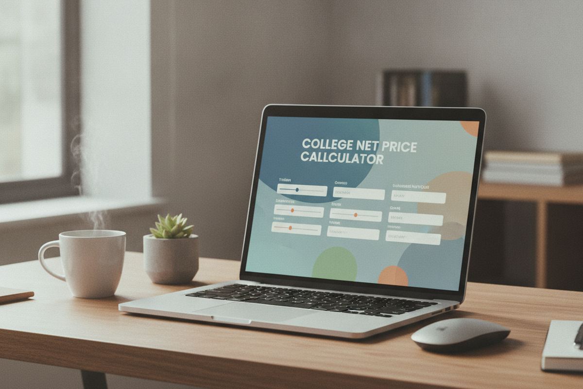 Laptop with net price calculator