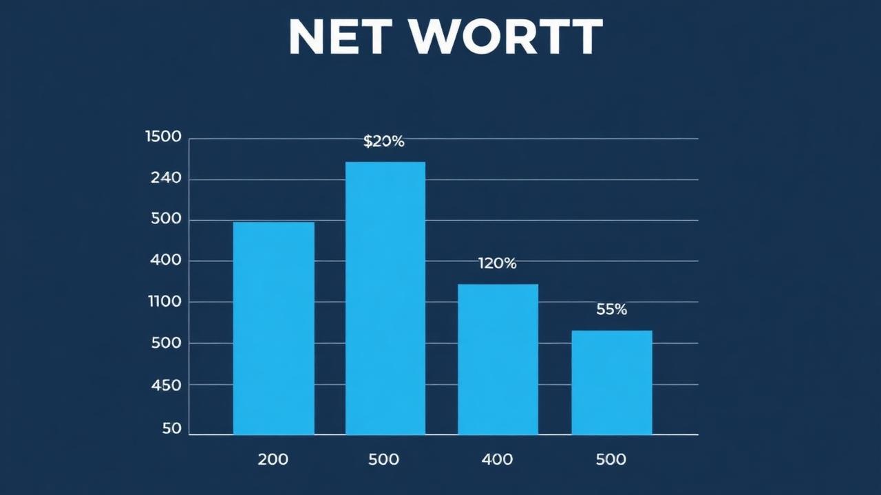 Bar chart showing net worth growth across age brackets