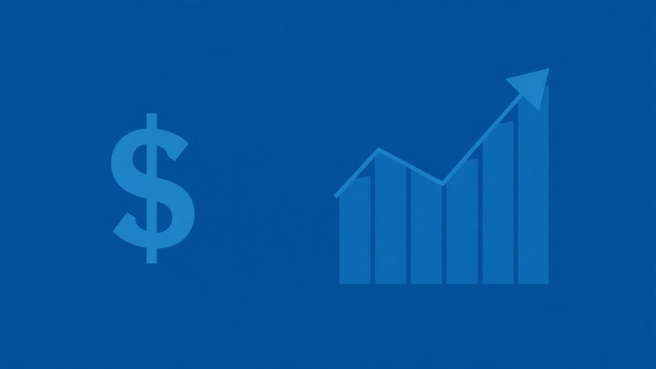 Two financial charts splitting apart representing division of assets