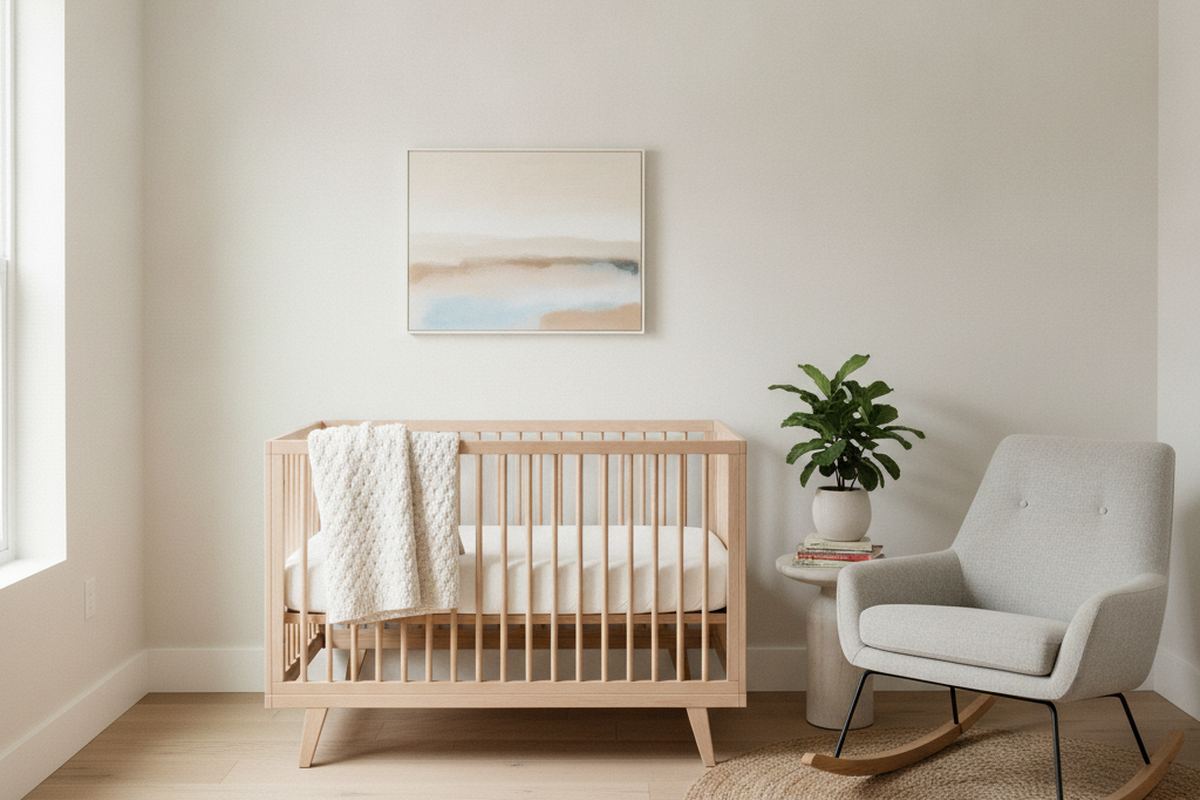 Neutral modern nursery