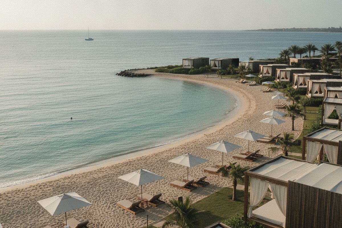 Quiet resort during off season