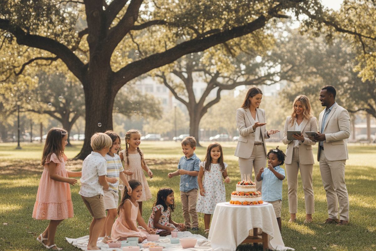 Outdoor party in a park