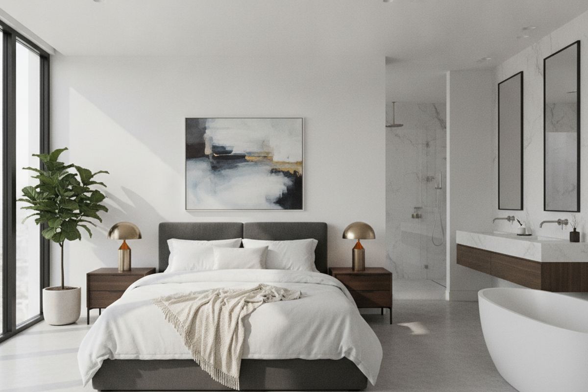 Primary bedroom with ensuite