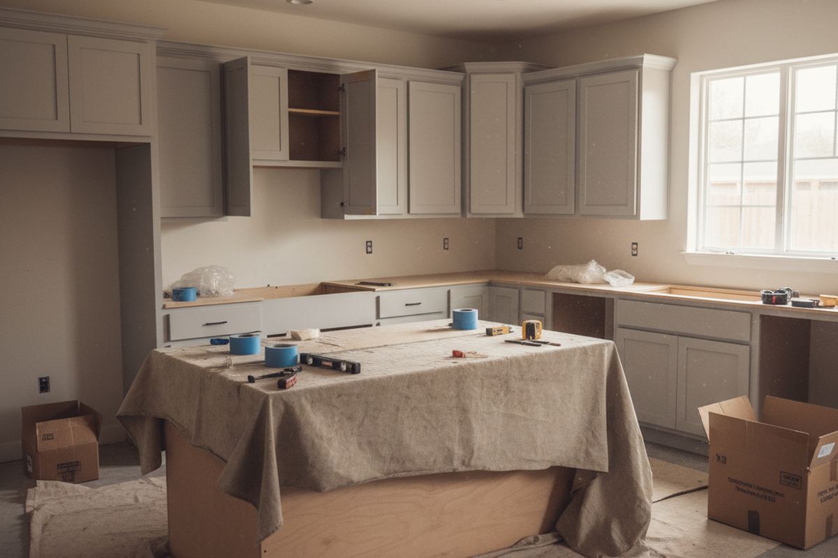 Kitchen renovation in progress