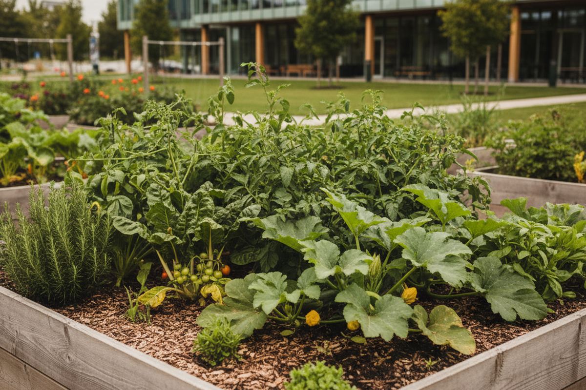 Raised vegetable garden bed
