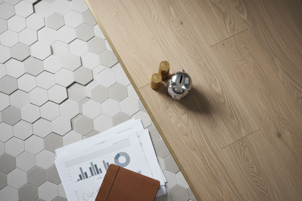 Tile and LVP side by side