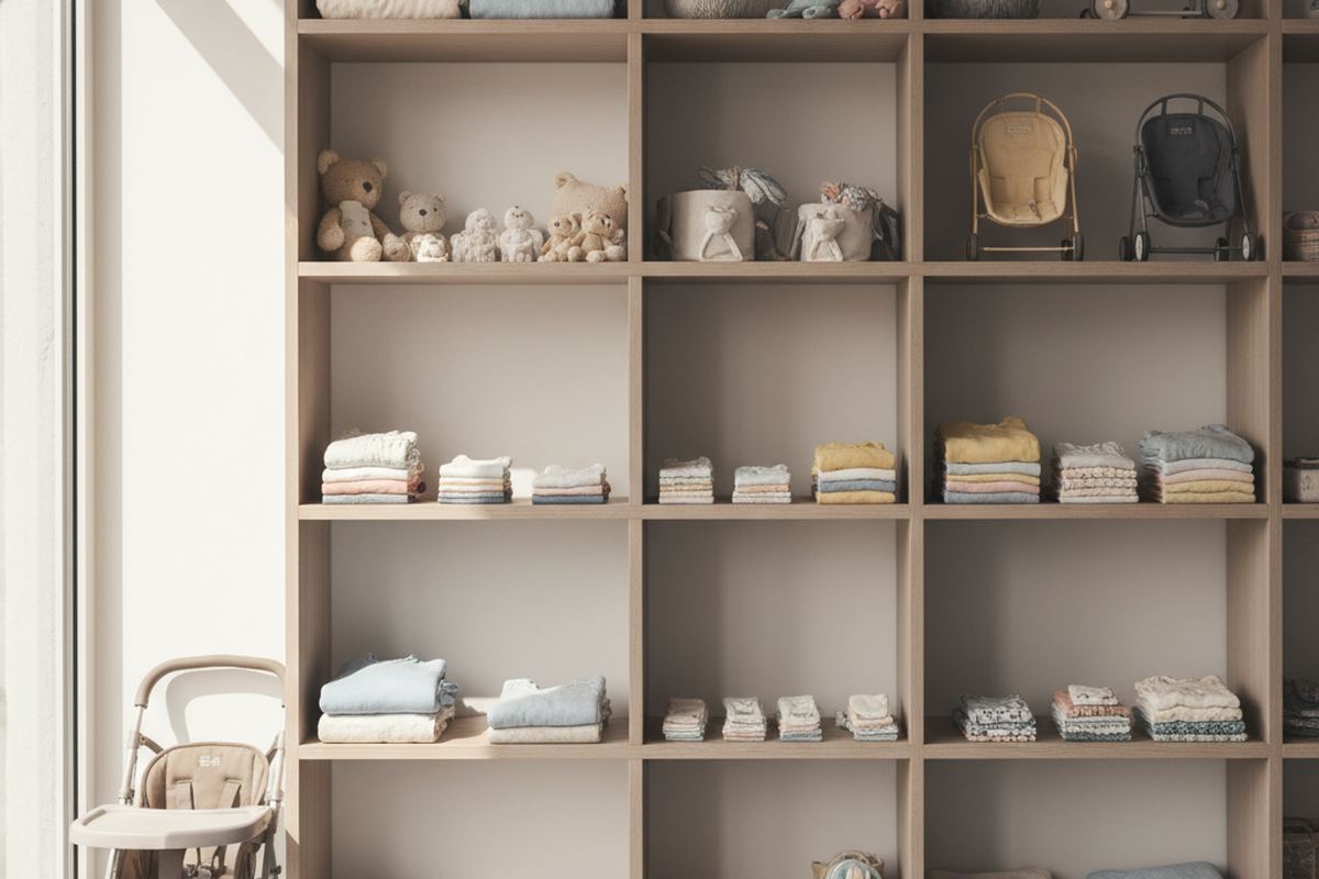 Baby items at a consignment store