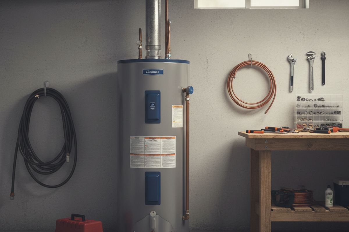 Water heater in a basement