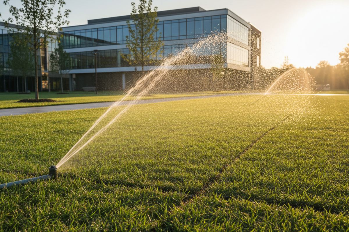 Sprinkler on new sod