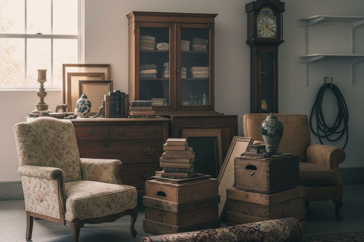Old furniture ready to move